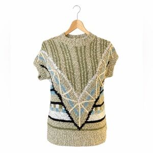 Courtney Rhodes 80s Vintage Sweater Top Small Boho Cottagecore Art Nouveau￼